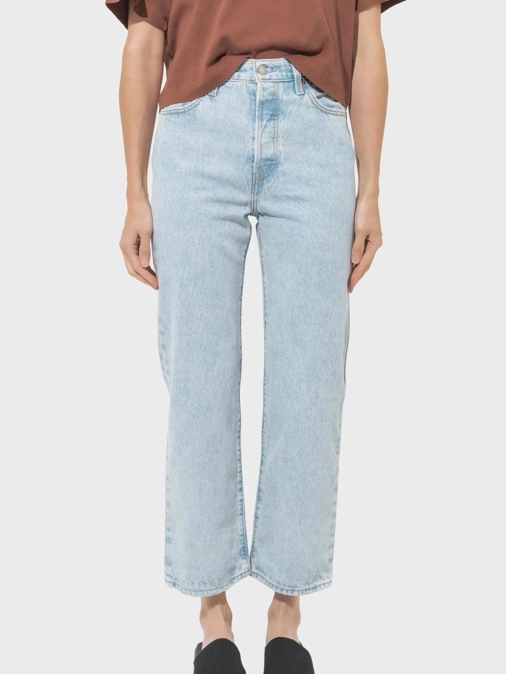 Levi's Light Blue High-Rise Straight Jeans